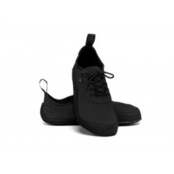 Chaussures cuir Barefoot Be Lenka shoes Trailwalker souples - Noire
