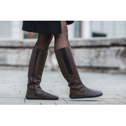 Bottes d'hiver cuir Barefoot Be Lenka Sierra Chocolat 1