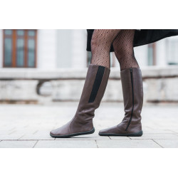 Bottes d'hiver cuir Barefoot Be Lenka Sierra Chocolat 1