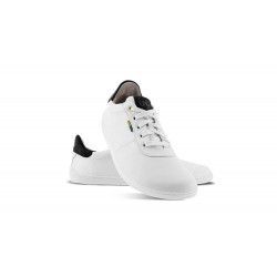 Chaussures cuir blanches et noires barefoot Be Lenka Shoes Royale - White & Black