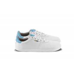 Chaussures cuir blanches et bleues barefoot Be Lenka Shoes Royale - White & Blue