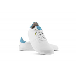 Chaussures cuir blanches et bleues barefoot Be Lenka Shoes Royale - White & Blue