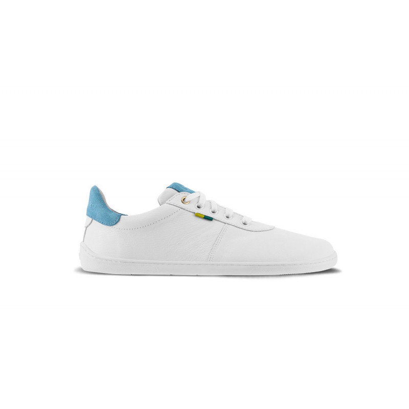 Chaussures cuir blanches et bleues barefoot Be Lenka Shoes Royale - White & Blue