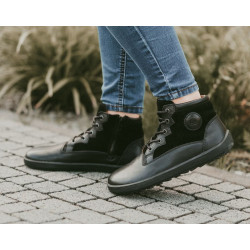 Chaussures cuir noires Barefoot Be Lenka shoes Olympus - All Black