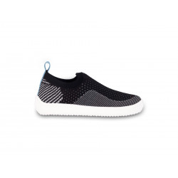 Chaussures cuir Noires et blanches Barefoot enfant Be Lenka Perk - Black & White