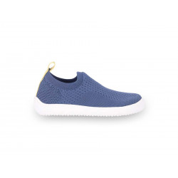 Chaussures cuir Bleues Barefoot enfant Be Lenka Perk - Steel Blue