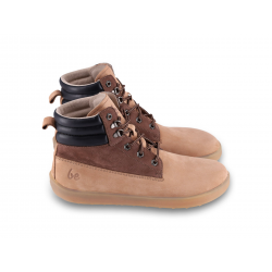 Chaussures cuir Barefoot Boots Be Lenka Nevada Neo souples Sable et Marron foncé 1