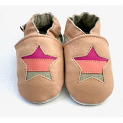 MK MATT KEELY Chaussure Bébé Fille Garçon Premier Pas Chaussons Marche  Enfants Non-Slip Cuir Souple 0-4 Ans,Rose,18 EU : : Mode