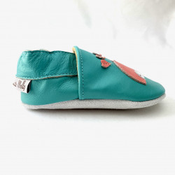 Chaussons cuir souple Baleine