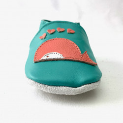 Chaussons cuir souple Baleine