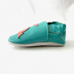 Chaussons cuir souple Baleine