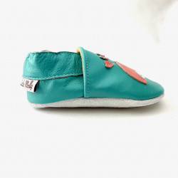 Chaussons cuir souple Baleine