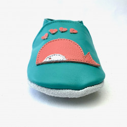 Chaussons cuir souple Baleine