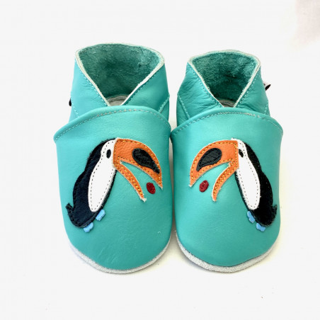 Chaussons cuir souple Toucan