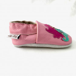 Chaussons cuir souple sirène