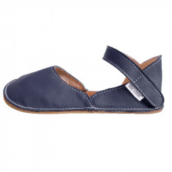 Ballerine barefoot sandales extra flexible Blue marino, fermeture velcro