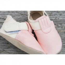 Chaussons cuir ZIPPY CUIR VEGETAL - PIGGY/BELUGAW