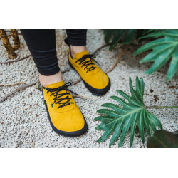 Chaussures cuir Barefoot Be Lenka shoes Trailwalker 2.0 souple- Moutarde