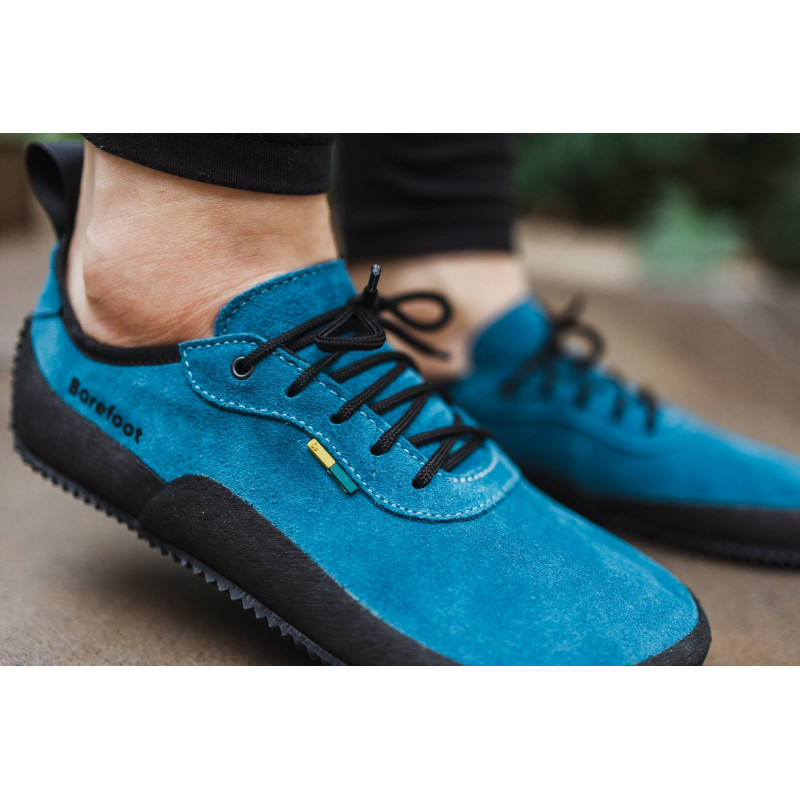 Chaussures cuir Barefoot Be Lenka shoes Trailwalker 2.0 souples Deep Ocean