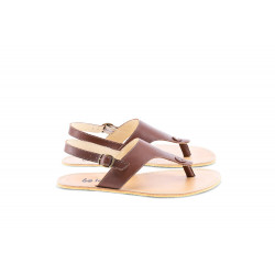 Sandales cuir barefoot Be Lenka Promenade Dark brown avec tige