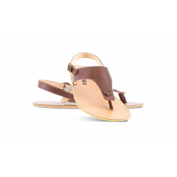 Sandales cuir barefoot Be Lenka Promenade Dark brown avec tige