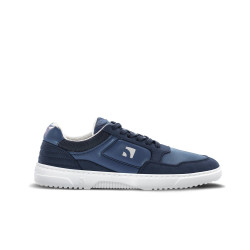 Chaussures cuir barefoot souples Sneakers Barebarics - Axiom - Dark Blue & White