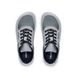 Chaussures cuir barefoot souples Sneakers Barebarics - Bravo - Grey & White