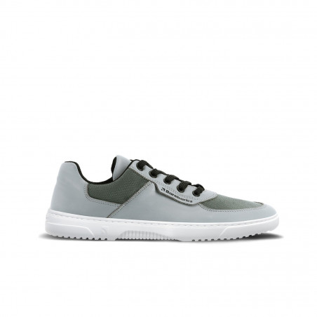 Chaussures cuir barefoot souples Sneakers Barebarics - Bravo - Grey & White