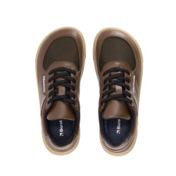 Chaussures cuir barefoot souples Sneakers Barebarics - Bravo - Carob Brown