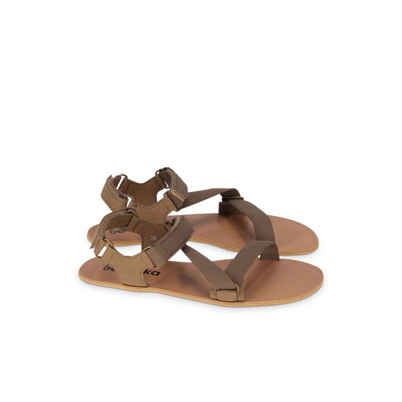 Sandales cuir barefoot Be Lenka Flexi Green