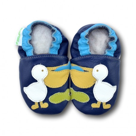 Chaussons cuir souple Pelican