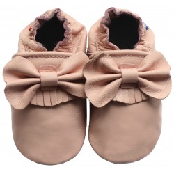 Chaussons bébés et enfants en cuir souple - garçon et fille