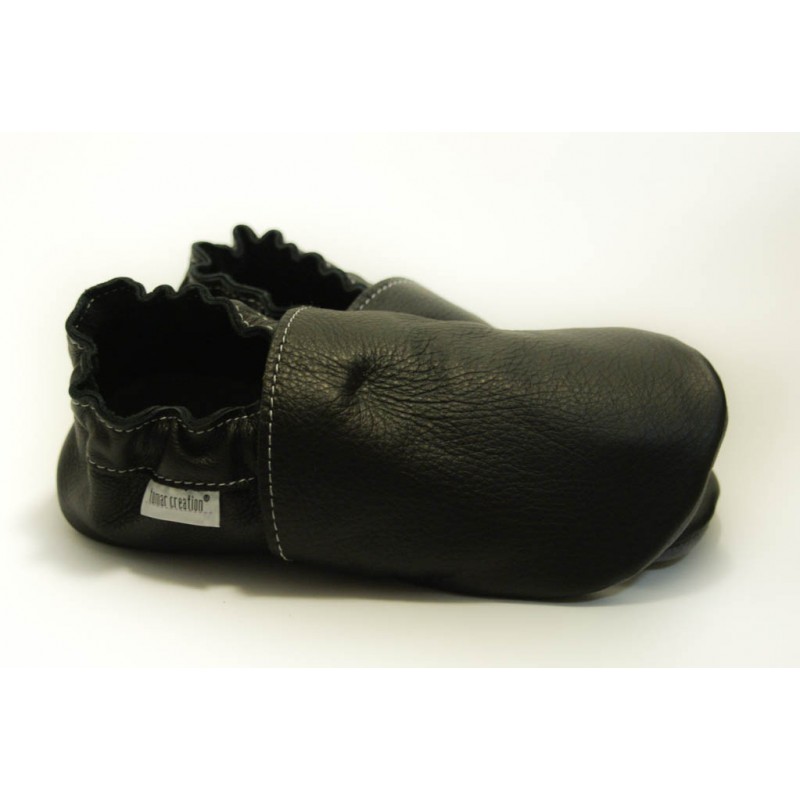 chausson cuir souple femme
