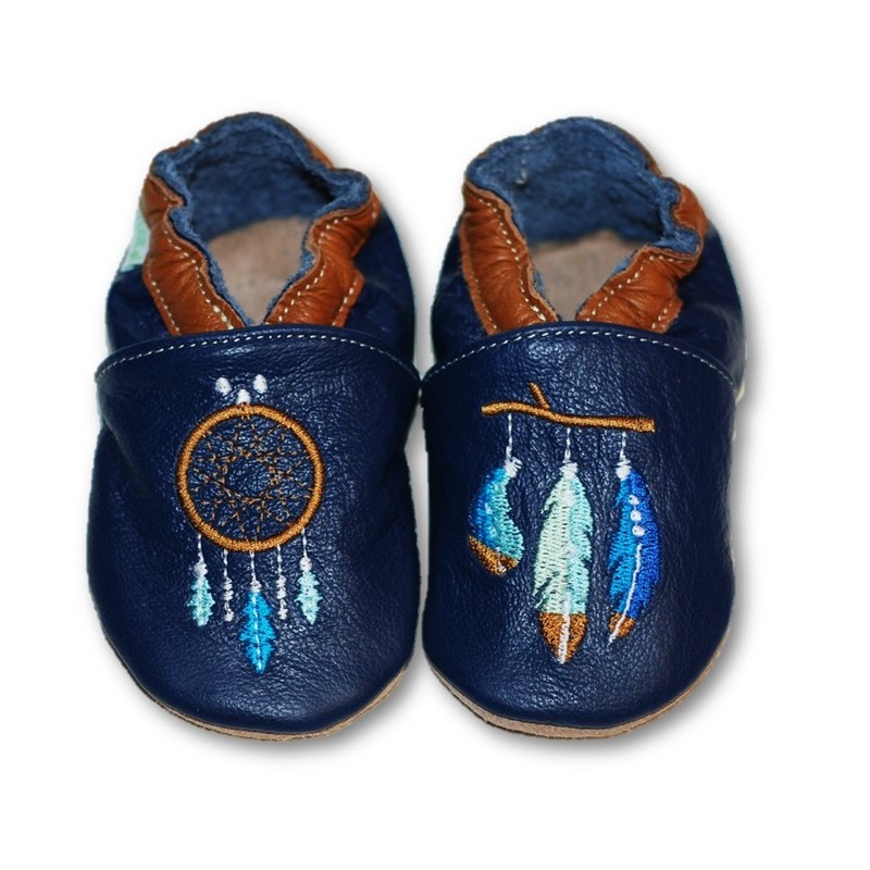 Chaussons cuir souple Attrape rêve Chaussons cuir souple Attrape rêve
