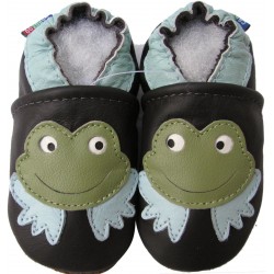 Chaussons cuir bébé Carozoo Rainette