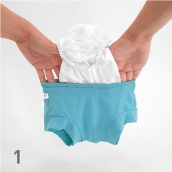 Couche lavable Hamac Boxer qui s'enfile Turquoise