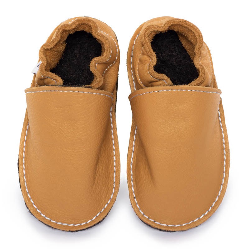 Chaussures cuir Savannes souples \\"P'tite Gomme\\", semelle caoutchouc bébé/enfant/adulte
