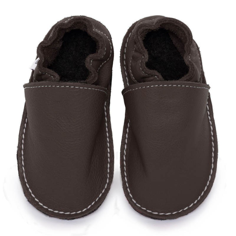 Chaussures cuir Taupes souples \\"P'tite Gomme\\", semelle caoutchouc bébé/enfant/adulte Chaussures cuir Taupes souples \\"P'tite Gomme\\", semelle caoutchouc bébé/enfant/adulte