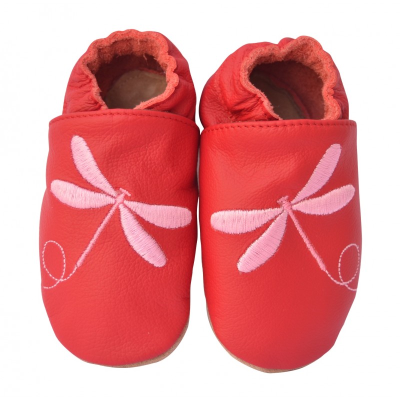 Chaussons cuir bébé Libellule