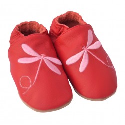 Chaussons cuir bébé Libellule