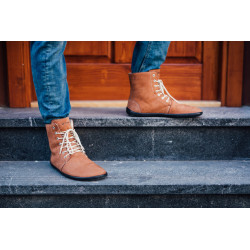 Chaussures cuir Barefoot Be Lenka souples Cognac