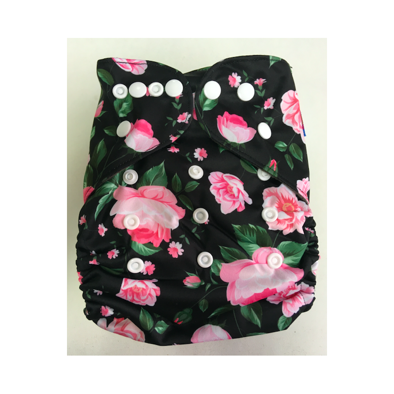 Couche lavable évolutive TE1 à poche \\"Fleurs\\" Couche lavable évolutive TE1 à poche \\"Fleurs\\"