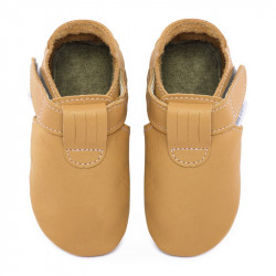 Chaussons cuir souple bébé Zippy Savanna