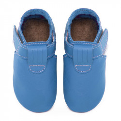 Chaussons cuir souple bébé Zippy Jeans