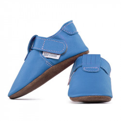 Chaussons cuir souple bébé Zippy Jeans