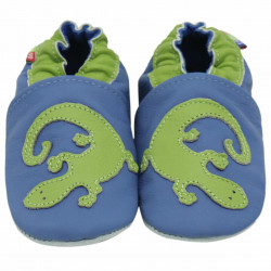 Chaussons cuir bébé Carozoo Lézard