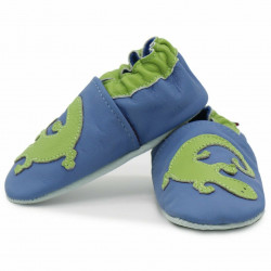 Chaussons cuir bébé Carozoo Lézard