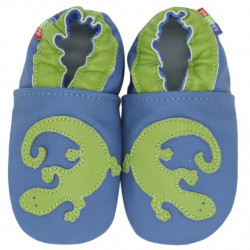 Chaussons cuir bébé Carozoo Lézard