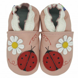 Chaussons pour bébé en cuir souple de Lapin Coquin