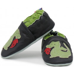 Chaussons cuir bébé Carozoo Dragon